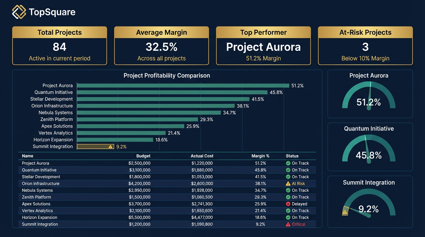 Project Profitability Dashboard